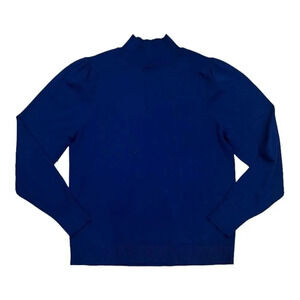 Tint & Shadow Blue Mock Neck Sweater M